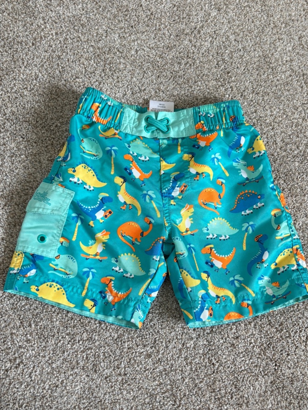 UV Skinz Boys Swim Shorts 2T Blue Dinosaurs